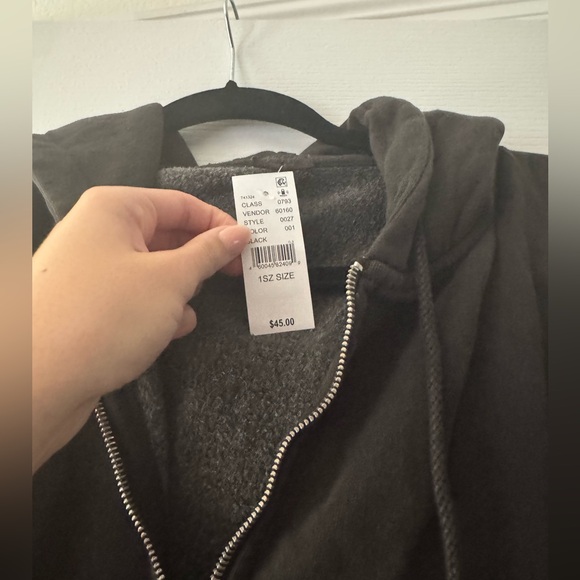 Brandy Melville John Galt Christy Hoodie Black - Picture 6 of 7